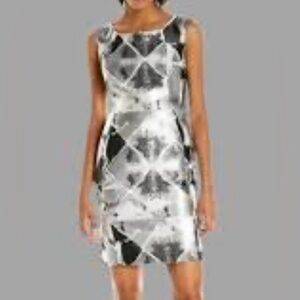 Calvin Klein‎ Women's Metallic Brocade Dress Size 10